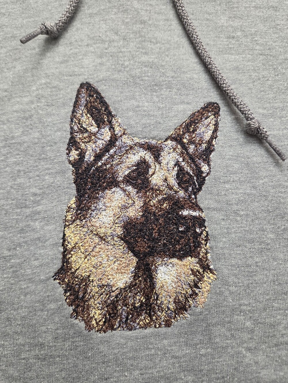 German Shepherd Gift Custom Embroidered Dog Breed Hoodie Gray Shepard Lover GSD
